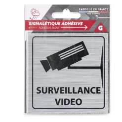 New Gifi Signalétique adhésive "Surveillance vidéo" - 8x8 cm