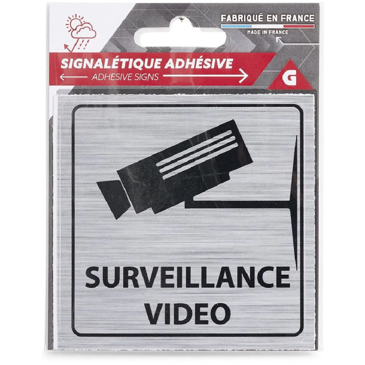 New Gifi Signalétique adhésive "Surveillance vidéo" - 8x8 cm