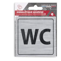 Outlet Gifi Signalétique adhésive "WC" - 8x8 cm