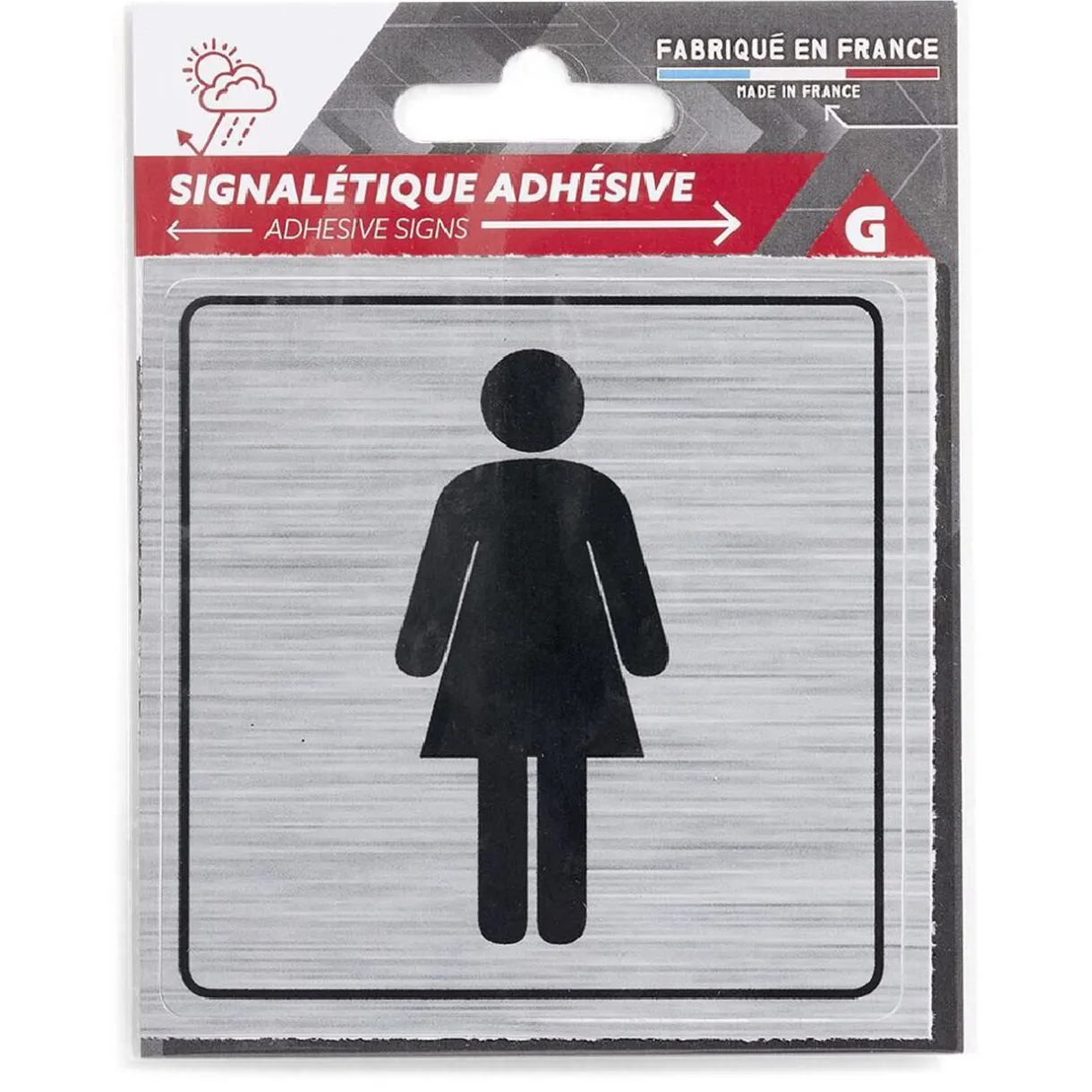 Sale Gifi Signalétique adhésive "WC femme" - 8x8 cm