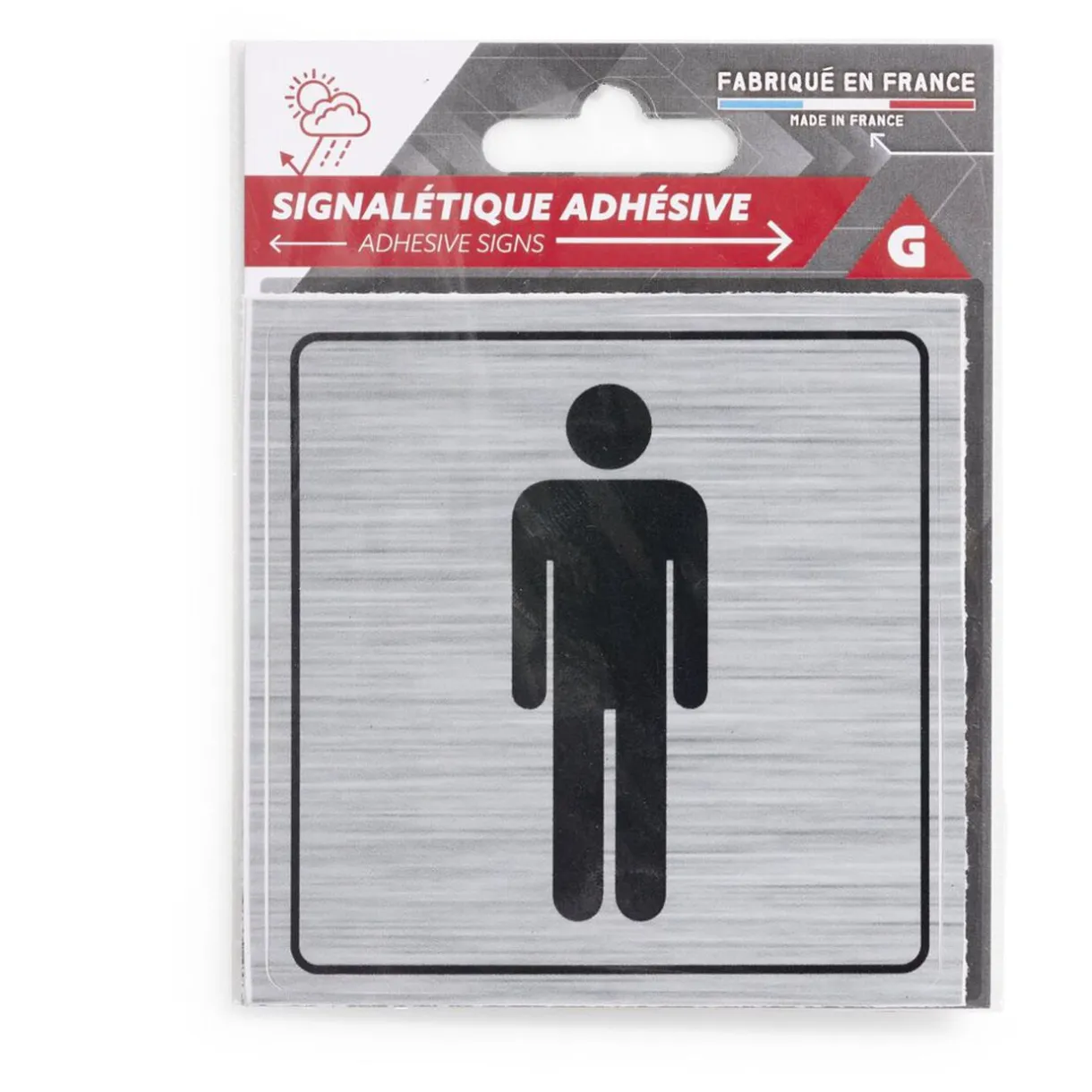 Online Gifi Signalétique adhésive "WC homme" - 8x8 cm