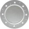 Sous assiette plastique motif étoile argenté^Gifi Best