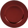 Sous assiette plastique rouge^Gifi New