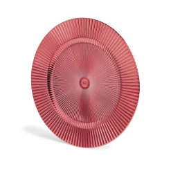 Sous assiette rond strié rouge Ø33cm^Gifi Clearance