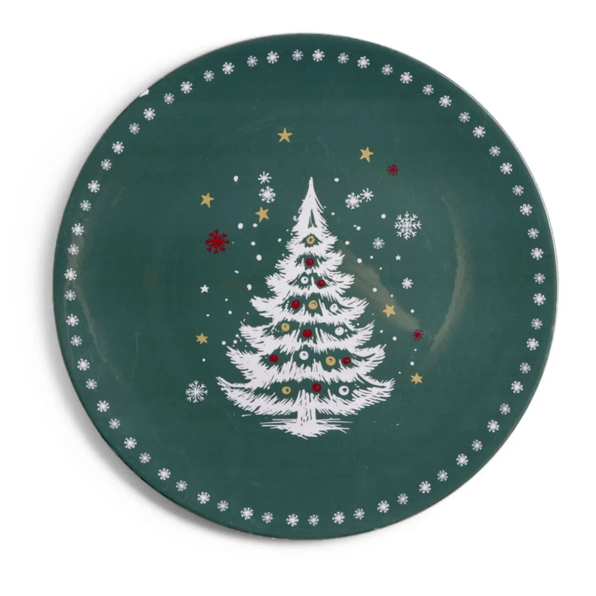Sous assiette rond vert motif sapin de Noël Ø33cm^Gifi Sale
