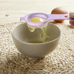 Séparateur blanc d'oeuf plastique bleu ou rose^Gifi