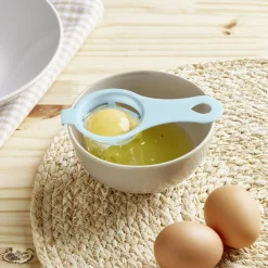 Séparateur blanc d'oeuf plastique bleu ou rose^Gifi