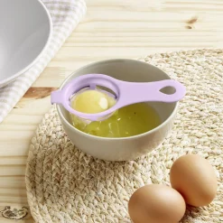 Séparateur blanc d'oeuf plastique bleu ou rose^Gifi