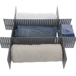 Rangement|Gifi Séparateur de tiroir plastique gris modulable L44xH10cm