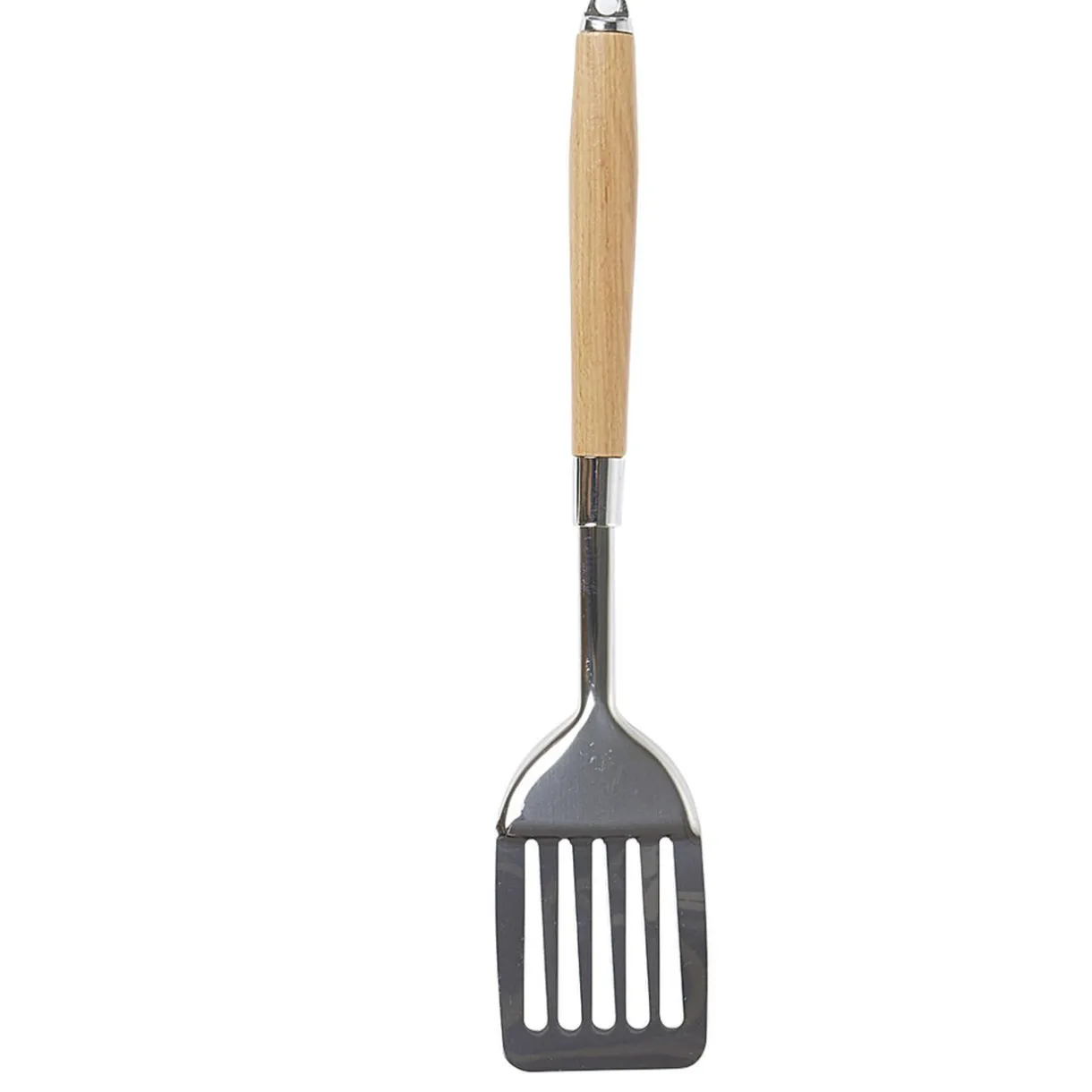 Spatule ajourée en inox avec manche en bois^Gifi Sale