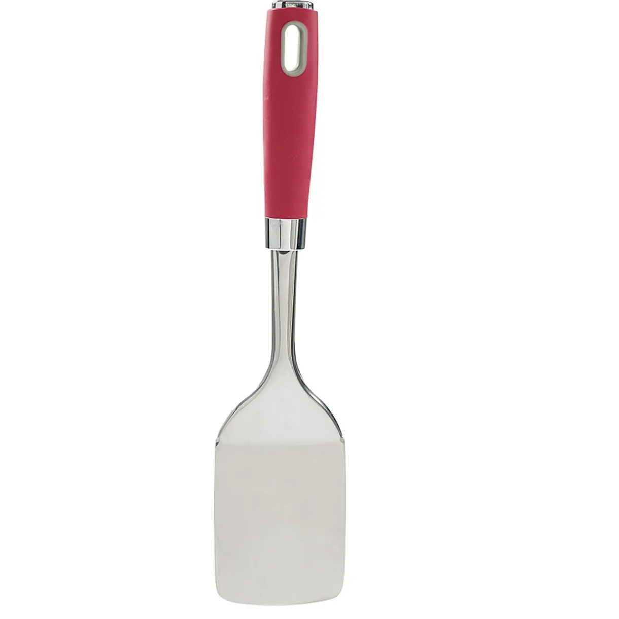 Spatule en inox avec manche en polypropylène rouge^Gifi Hot