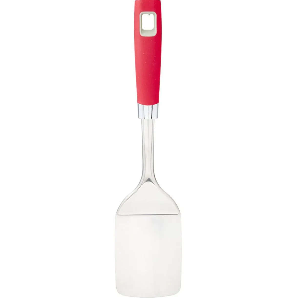 Spatule en inox avec manche en polypropylène rouge^Gifi Outlet