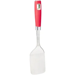 Spatule en inox avec manche en polypropylène rouge^Gifi Outlet
