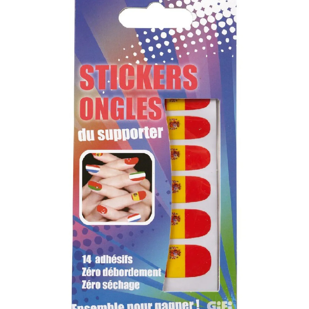 Best Gifi Sticker ongles supporter Espagne x14