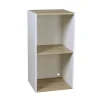Rangement|Gifi Structure 2 casiers Box Cube blanc et naturel 35,2x30xH69,2cm