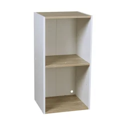 Rangement|Gifi Structure 2 casiers Box Cube blanc et naturel 35,2x30xH69,2cm