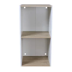 Rangement|Gifi Structure 2 casiers Box Cube blanc et naturel 35,2x30xH69,2cm
