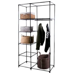 Rangement|Gifi Structure armoire dressing métal noir