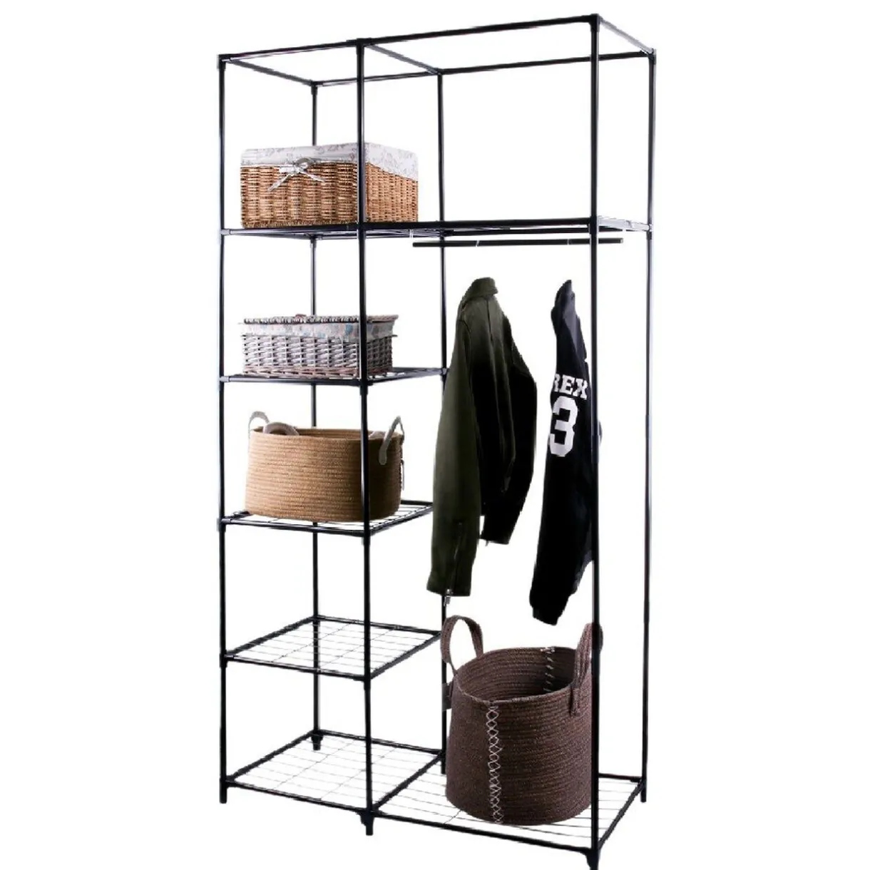 Rangement|Gifi Structure armoire dressing métal noir