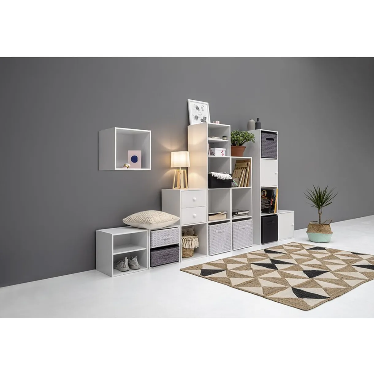 Rangement|Gifi Structure Box Cube 1 case 35,2x30x35,2cm bois blanc