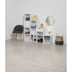 Rangement|Gifi Structure Box Cube 4 cases 35,2x30xH.137,2cm bois blanc