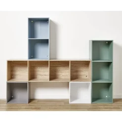 Rangement|Gifi Structure Box Cube 3 cases 35x30x105cm bois vert