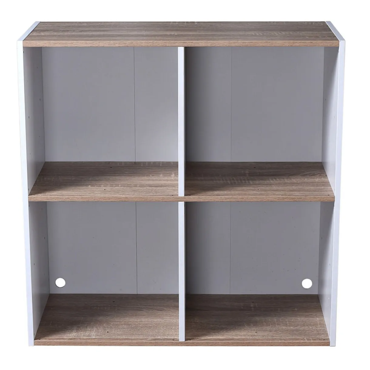 Rangement|Gifi Structure carrée 4 casiers Box Cube blanc et naturel 69,2x30xH69,2cm