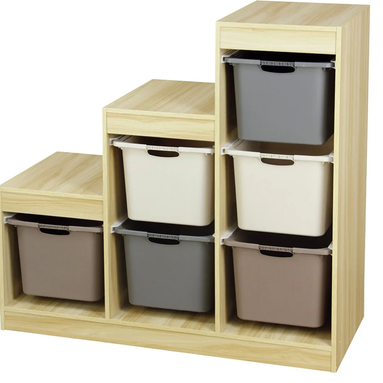 Rangement|Gifi Structure de rangement en bois 6 compartiments L97x44xH94cm