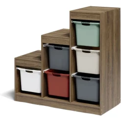 Rangement|Gifi Structure pour bac de rangement 6 cases bois marron