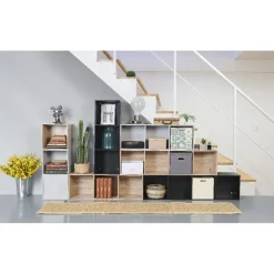 Rangement|Gifi Structure étagère 2 cases bois gris