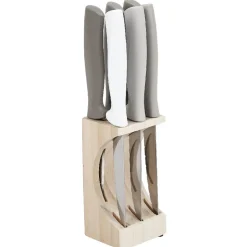 Support bois et 6 couteaux de cuisine^Gifi Outlet