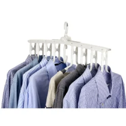 Rangement|Gifi Support malin 8 cintres en 1 pour penderie blanc