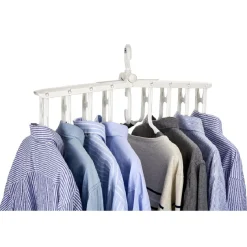 Rangement|Gifi Support malin 8 cintres en 1 pour penderie blanc