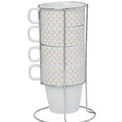 Support tasse avec 4 tasses empilables^Gifi Outlet