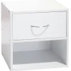 Rangement|Gifi Table de chevet Kobe blanche 1 tiroir et 1 niche
