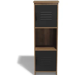 Rangement|Gifi Étagère 3 casiers Liverpool miel et noire