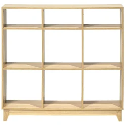 Rangement|Gifi Étagère 9 compartiment bois Dimensions: 102x29,7h96 coul nat