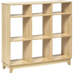 Rangement|Gifi Étagère 9 compartiment bois Dimensions: 102x29,7h96 coul nat