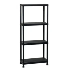 Rangement|Gifi Étagère 4 niveaux ajourés noire