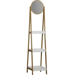 Online Gifi Étagère 3 niveaux avec miroir blanc