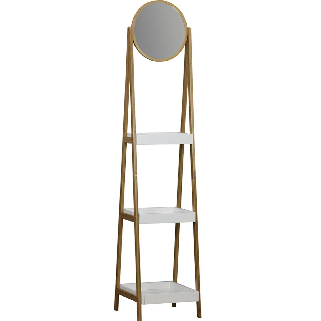 Online Gifi Étagère 3 niveaux avec miroir blanc