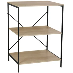 Rangement|Gifi Étagère 3 niveaux métal et bois WILLIAM