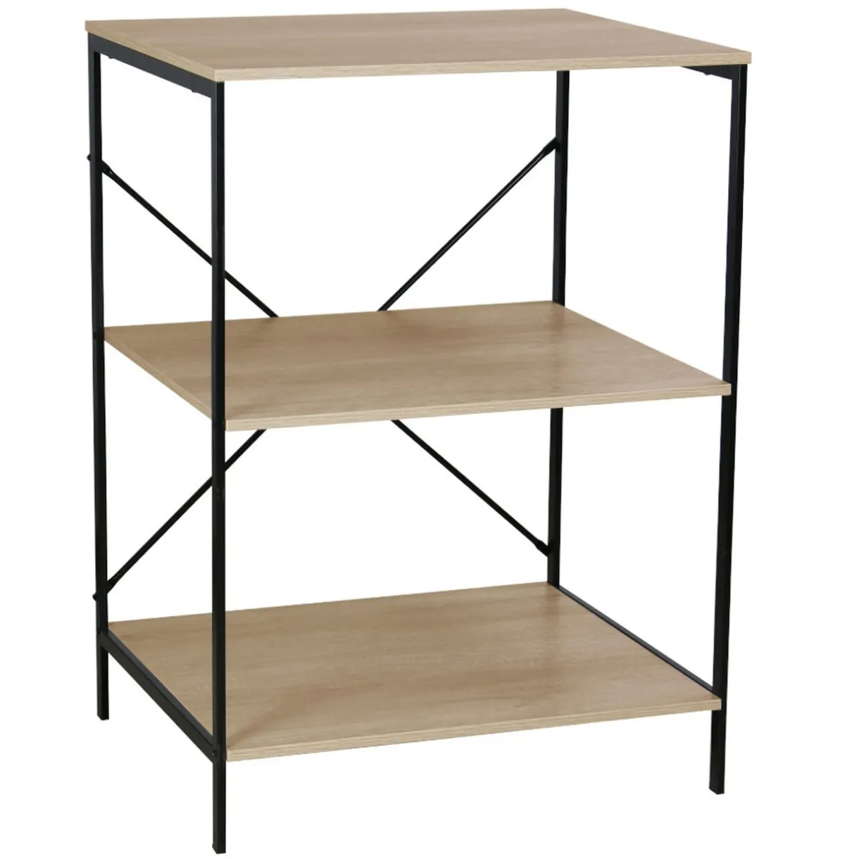 Rangement|Gifi Étagère 3 niveaux métal et bois WILLIAM