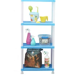 Rangement|Gifi Étagère 4 niveaux transparent bleu