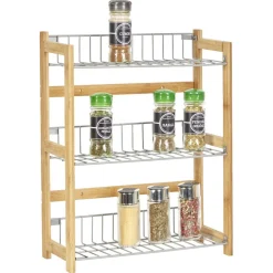 Étagère à épices en bambou 3 niveaux^Gifi Discount