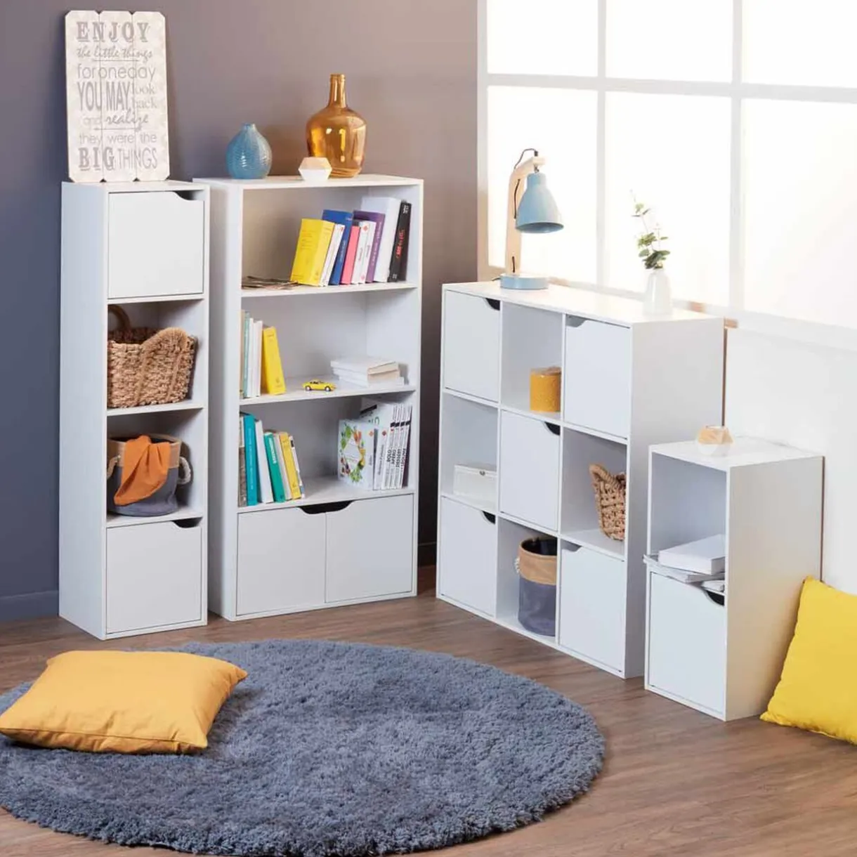 Rangement|Gifi Étagère Adam en bois blanc 2 niches