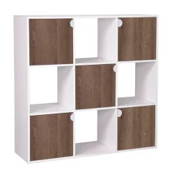 Rangement|Gifi Étagère Adam MDF blanche 9 cubes 90xH90x29,5cm