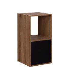 Rangement|Gifi Étagère Adam MDF noire 2 cubes 30xH61x29,5cm