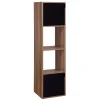 Rangement|Gifi Étagère Adam MDF noire 4 cubes 30xH120x29,5cm