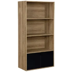 Rangement|Gifi Étagère Adam MDF noire 4 niveaux 59xH120x29,5cm